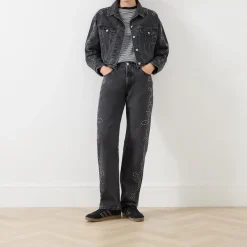 New 501™ 90s Stud Embellished Straight Leg Jeans Women Denim