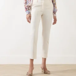 New Abb Cropped Straight Leg Trousers Women Trousers & Shorts