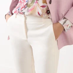 New Abb Cropped Straight Leg Trousers Women Trousers & Shorts
