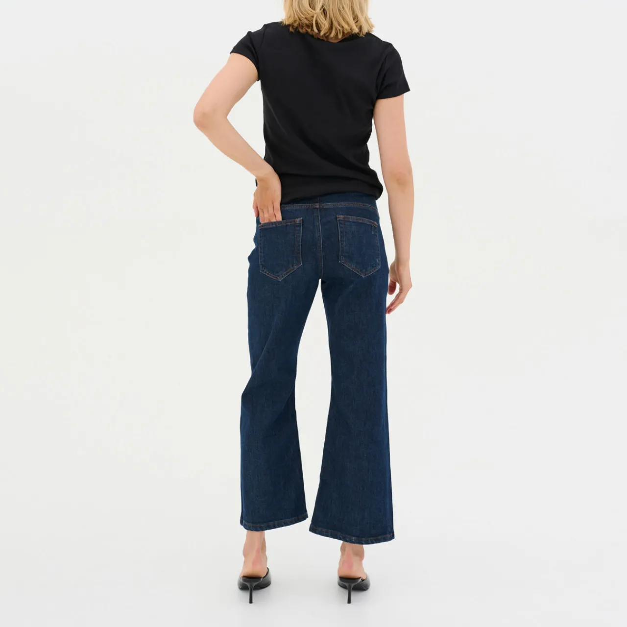Discount Abina Flared-Leg Cropped Jeans Women Denim