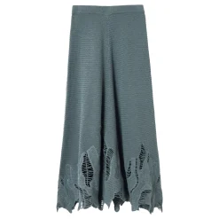 Outlet Abstract Lace Knit Skirt Women Skirts