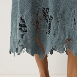 Outlet Abstract Lace Knit Skirt Women Skirts