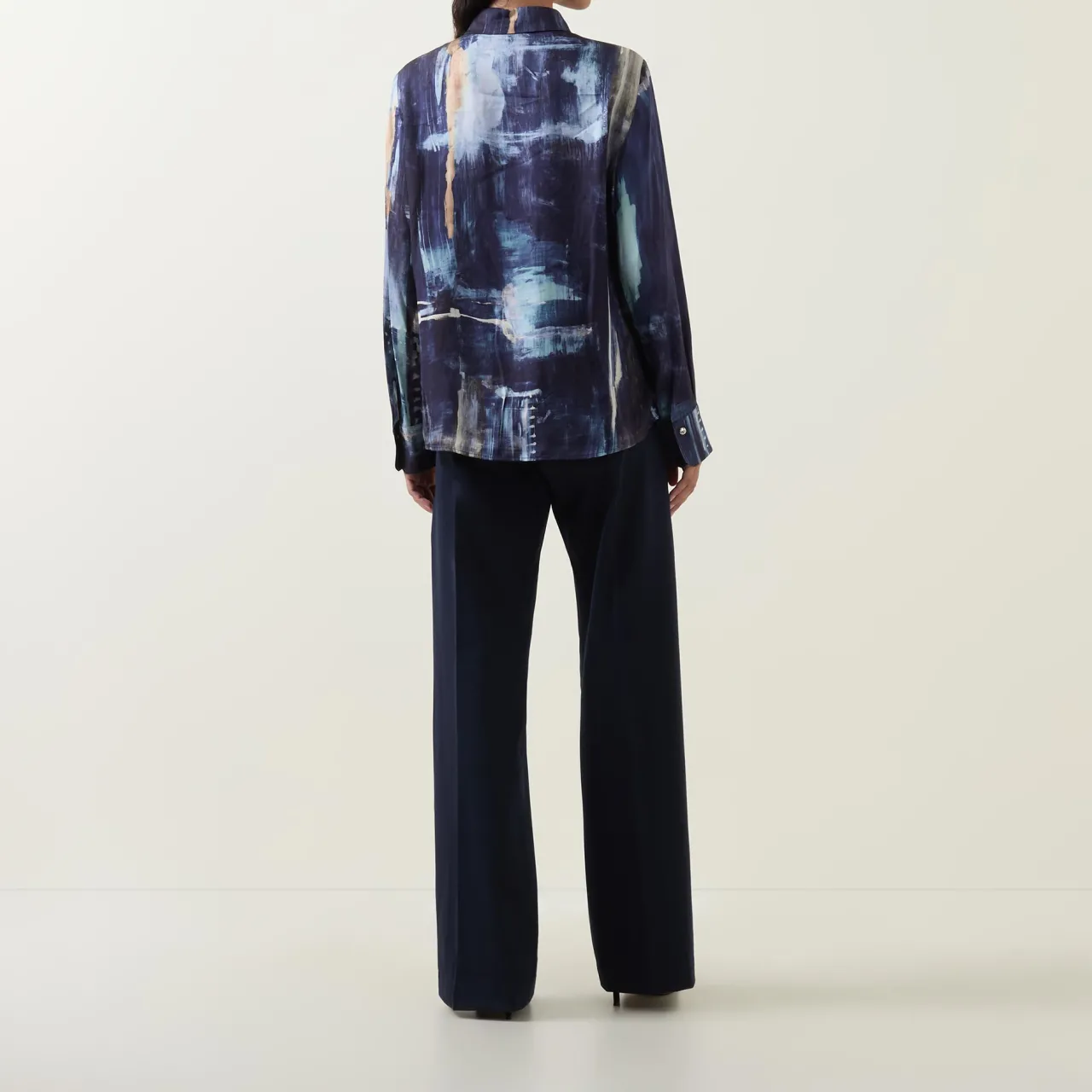 Online Abstract Patterned Shirt Women Tops