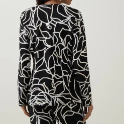 Sale Abstract Patterned Single-Breasted Blazer Women Coats & Jackets