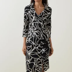 Abstract Patterned Wrap Dress Women Dresses|Mother Of The Bride