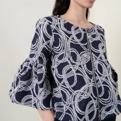 Online Abstract Print Jacket Women Coats & Jackets
