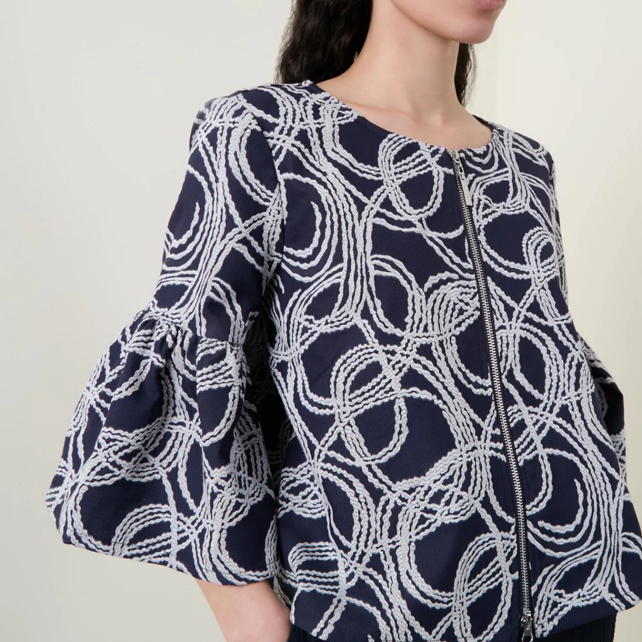 Online Abstract Print Jacket Women Coats & Jackets