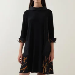 Online Abstract Print Mini Dress Women Dresses
