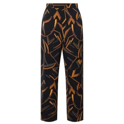 Online Abstract Print Straight Leg Trousers Women Trousers & Shorts