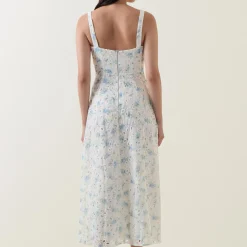 Best Adaline Floral Eyelet Flared Dress Women Dresses