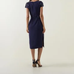 Online Adeline Sequin-Sleeve Pencil Dress Women Dresses