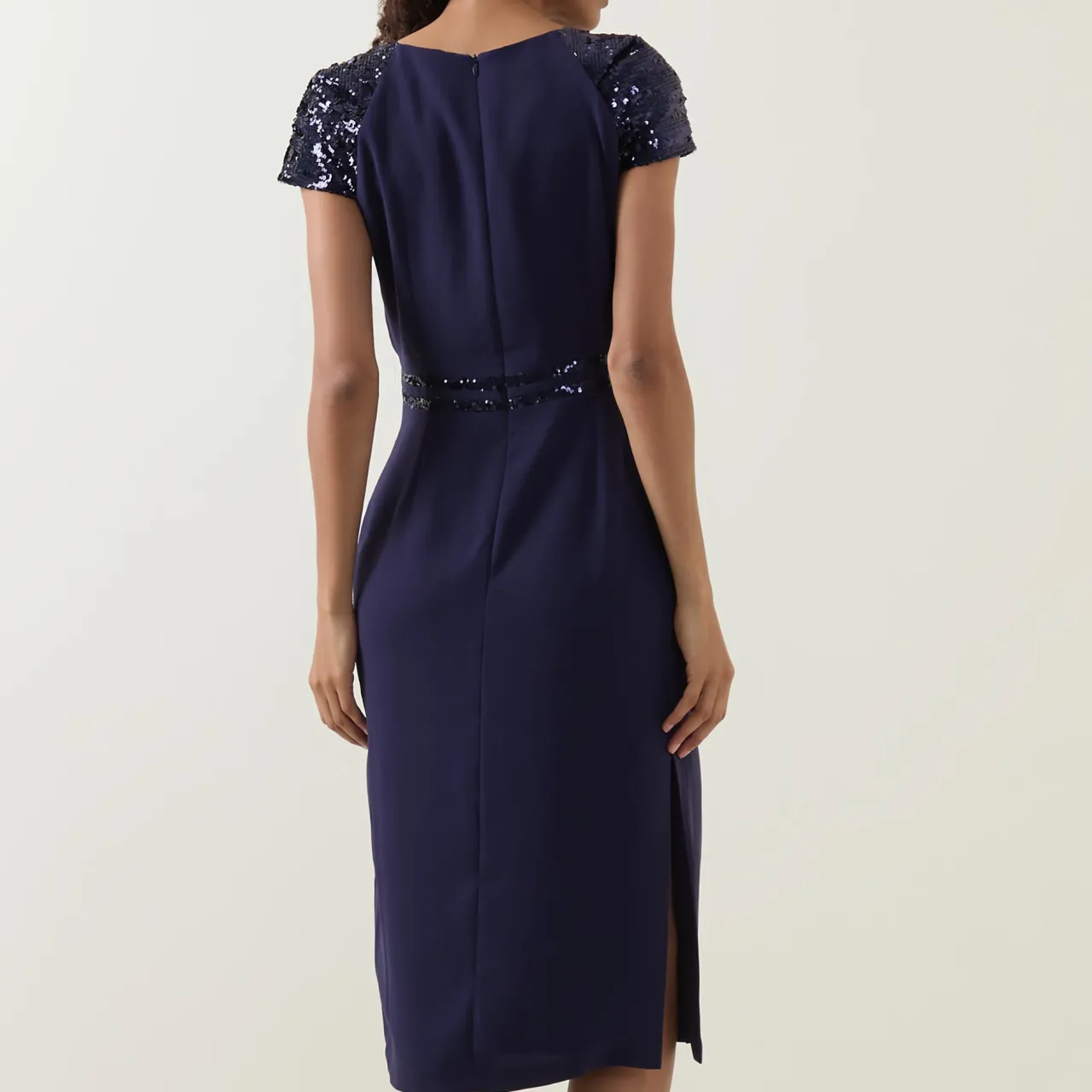 Online Adeline Sequin-Sleeve Pencil Dress Women Dresses
