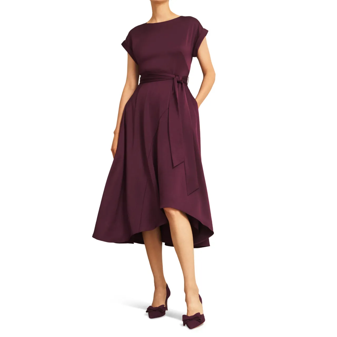 New Agnes Asymmetric Flared Dress Women Dresses