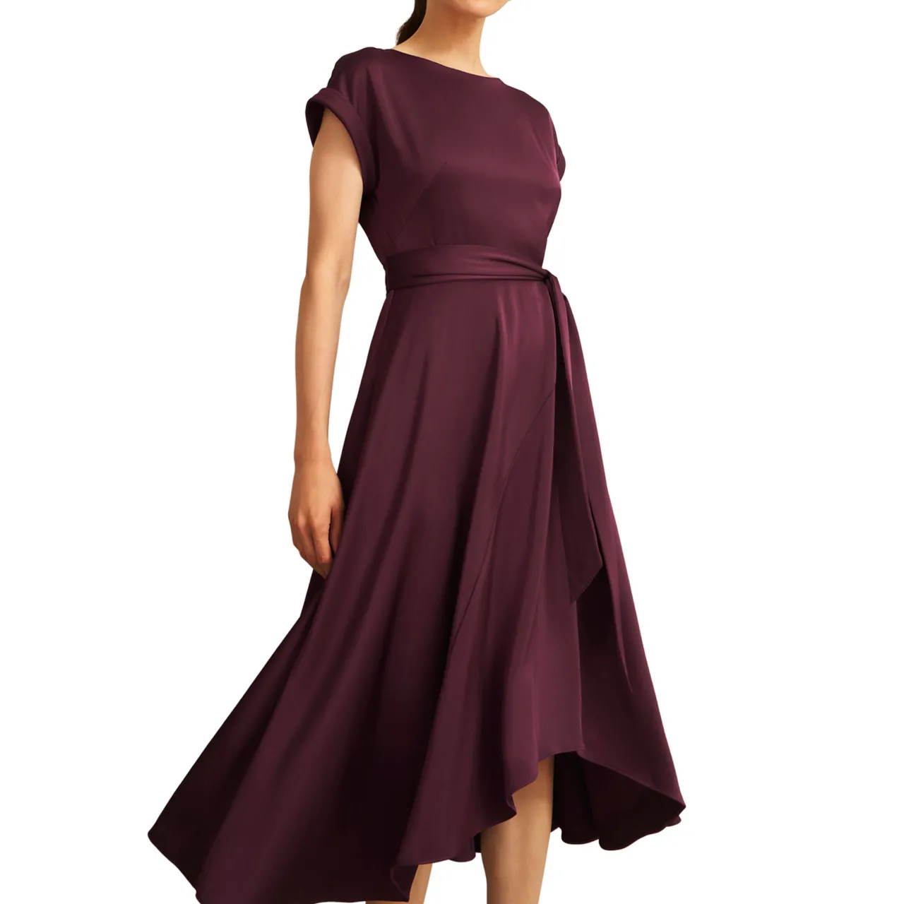 New Agnes Asymmetric Flared Dress Women Dresses
