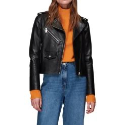 New Agnes Leather Jacket Women Coats & Jackets