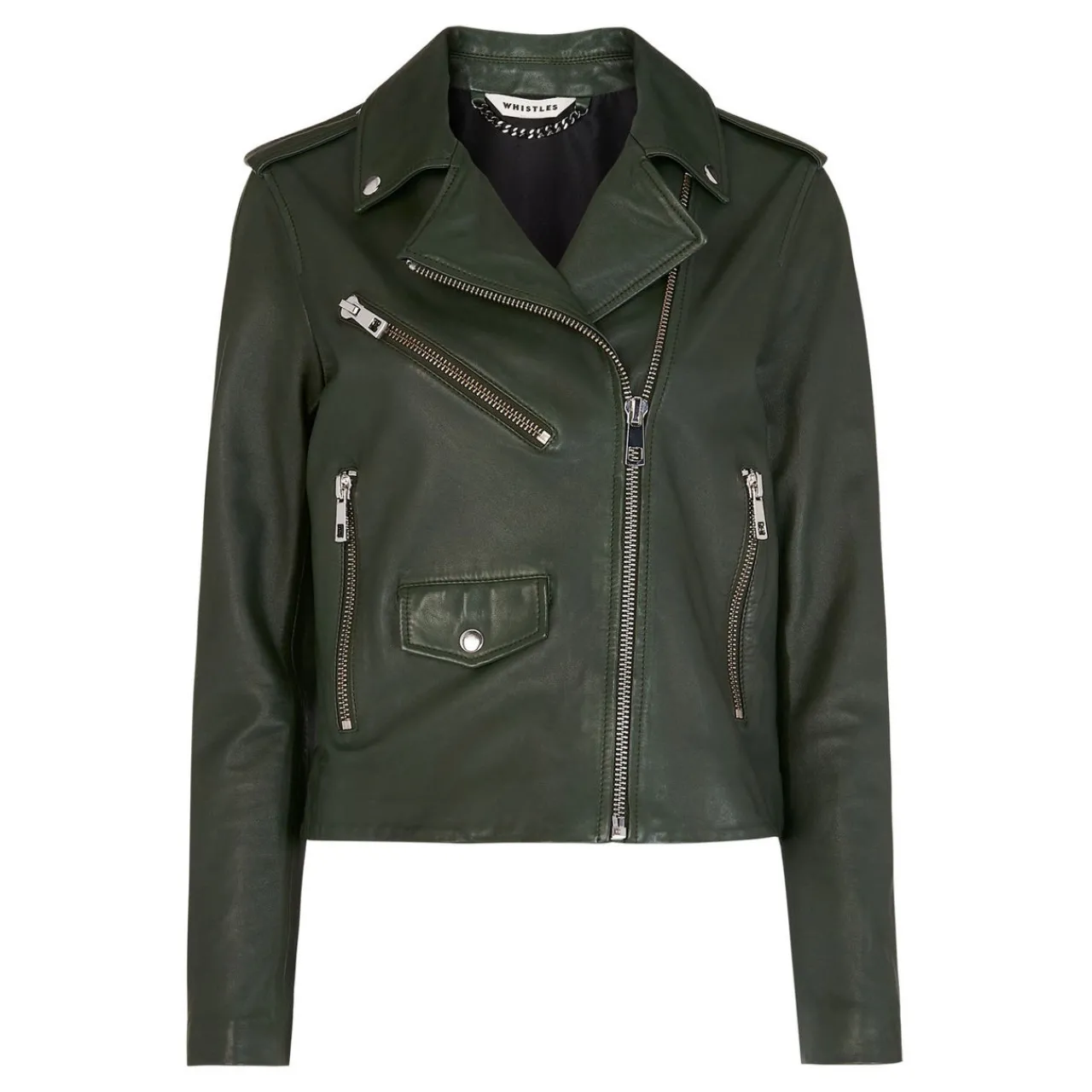 Clearance Agnes Pocket Leather Jacket Women Coats & Jackets