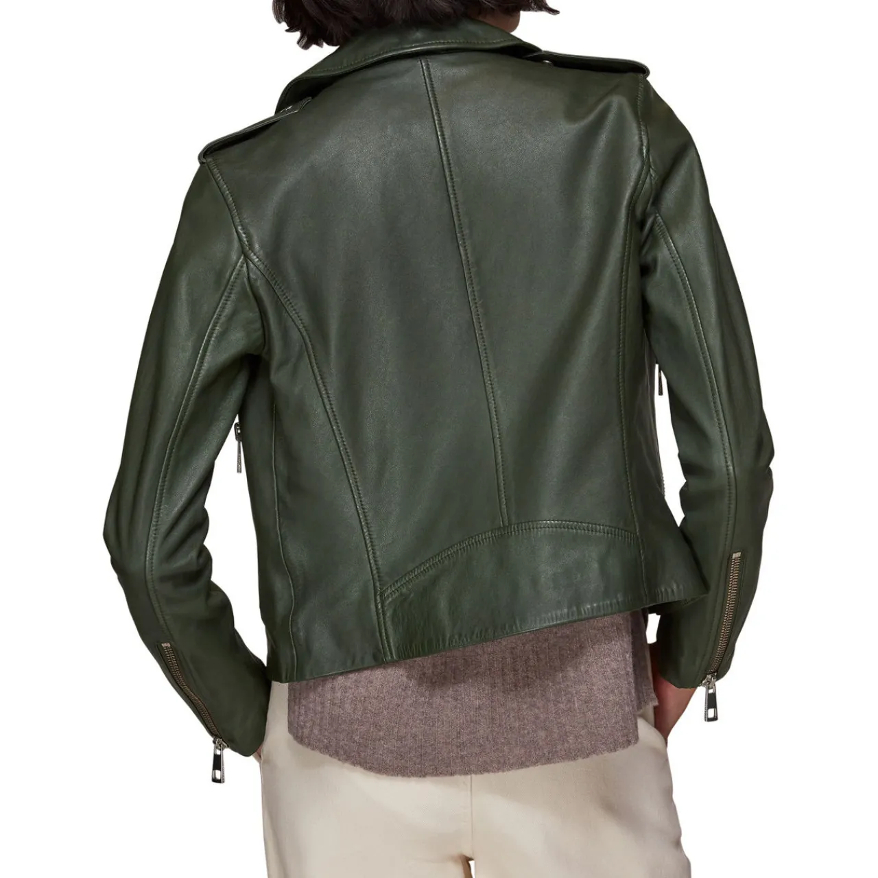Clearance Agnes Pocket Leather Jacket Women Coats & Jackets