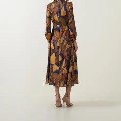 Agnes Printed Wrap Dress Women Dresses