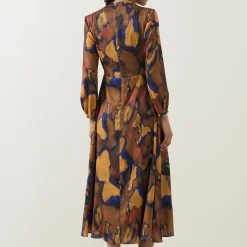 Agnes Printed Wrap Dress Women Dresses