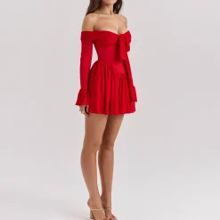 Clearance Alana Off-The-Shoulder Mini Dress Women Dresses