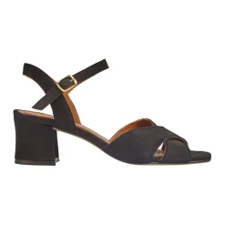 Hot Alba Patent Block Heel Sandals Women Heels