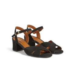 Hot Alba Patent Block Heel Sandals Women Heels