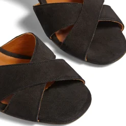 Hot Alba Patent Block Heel Sandals Women Heels