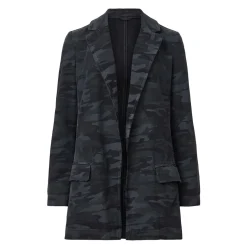Sale Aleida Open Front Camouflage Denim Blazer Women Coats & Jackets