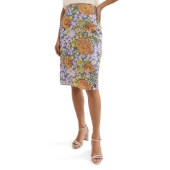 Sale Alessandra Sequin Floral Pencil Skirt Women Skirts