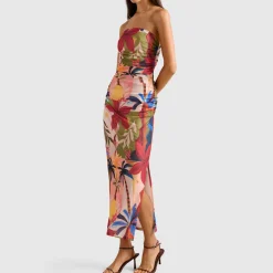 Best Alex Floral Ruched Off The Shoulder Dress Women Dresses