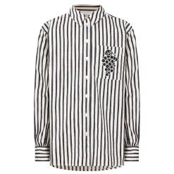 Hot Alex Striped Single Cuff Shirt Women Tops