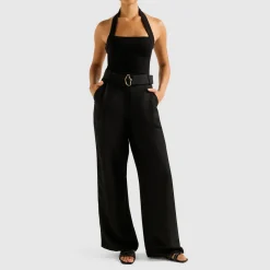 Clearance Alice High-Rise Belted Wide Leg Trousers Women Trousers & Shorts