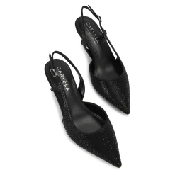 Alina Crystal Embellished Slingback Pumps Women Heels