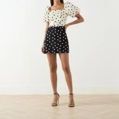 Best Allegra Polka Dot Mini Dress Women Dresses