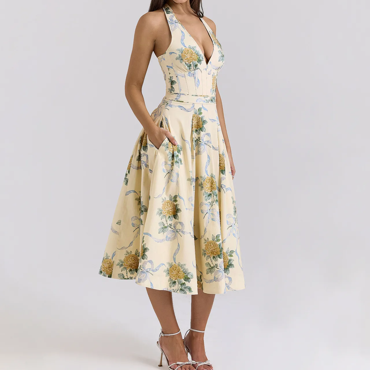 Sale Allena Floral Halter Dress Women Dresses|Occasion Dressing