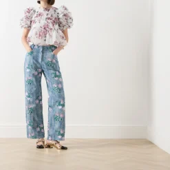 Best Alma Floral Ruffles Top Women Tops