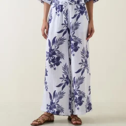Clearance Aloha Drawstring Wide Leg Trousers Women Trousers & Shorts