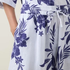 Clearance Aloha Drawstring Wide Leg Trousers Women Trousers & Shorts