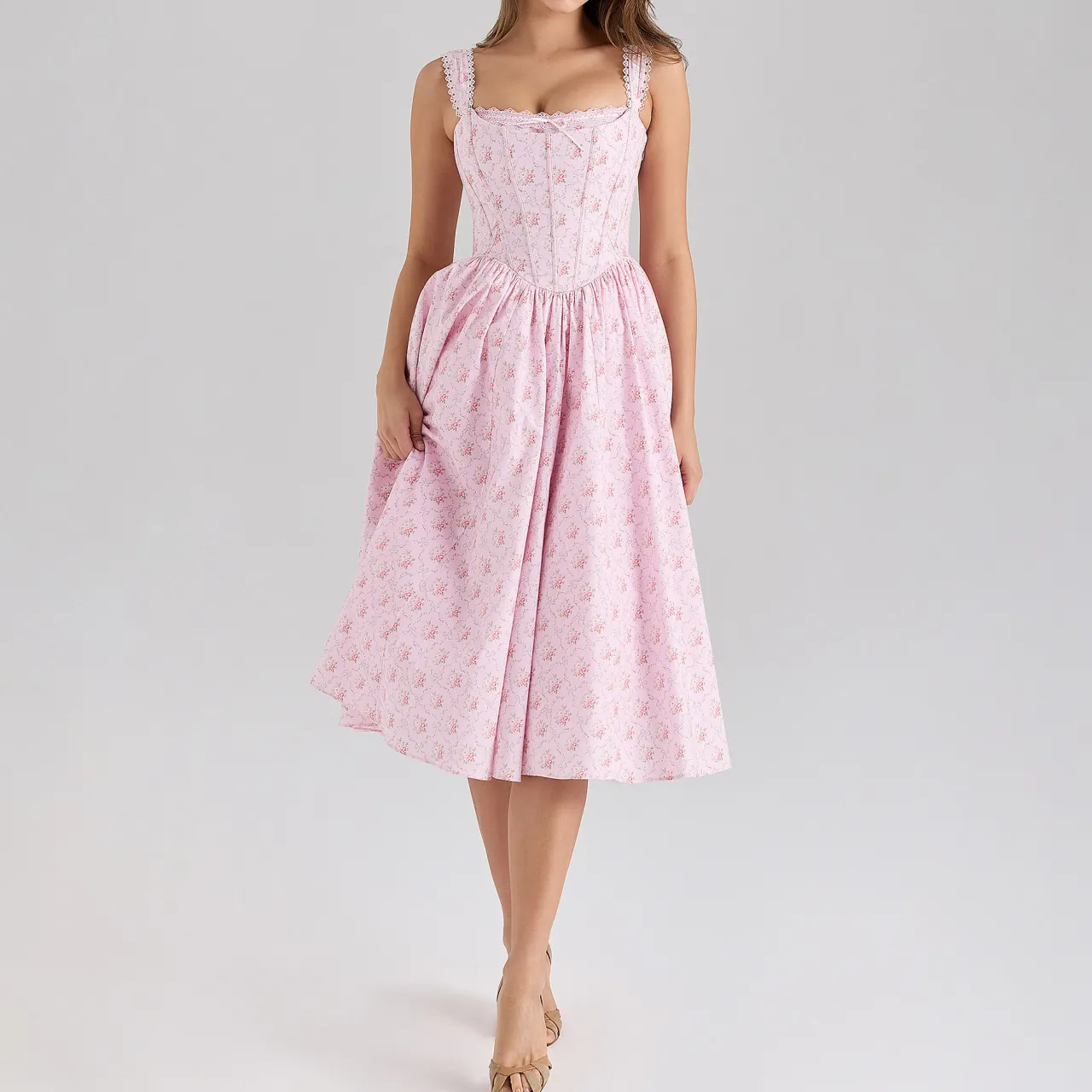 New Amara Floral Corset Dress Women Dresses