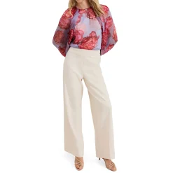 Best Amara Floral Silk Blouse Women Tops
