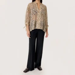 New Anaya Amily Leopard Blouse Women Tops