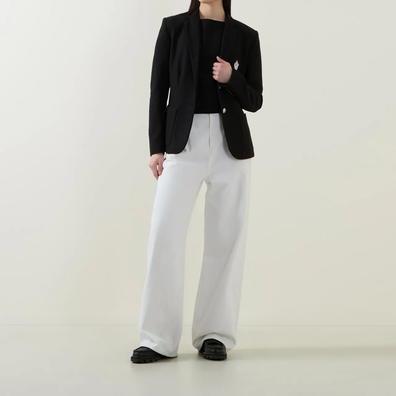 Sale Anfisa Logo Single-Breasted Blazer Women Coats & Jackets