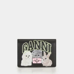 New Animal Logo Flap Cardholder Women Wallets
