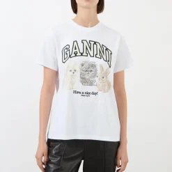 Clearance Animal Print Logo T-Shirt Women Tops