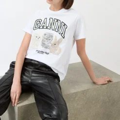 Clearance Animal Print Logo T-Shirt Women Tops