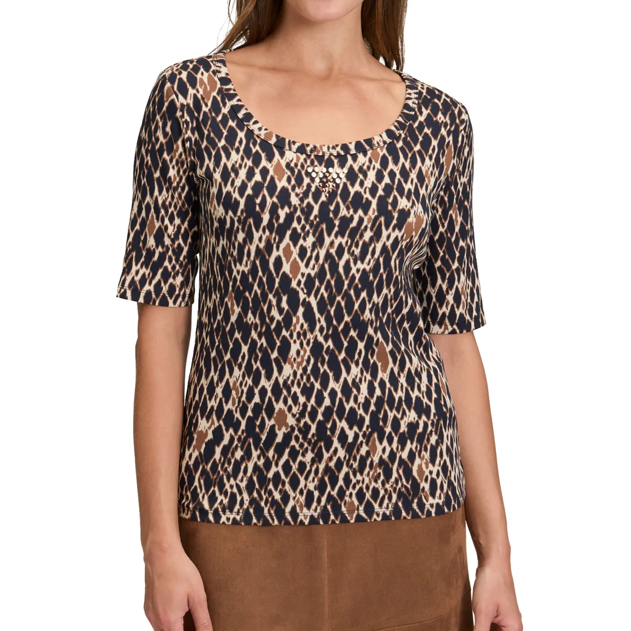 New Animal Ribbed Top Women Tops