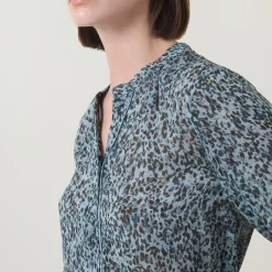 Hot Animal Sheer Blouse Women Tops