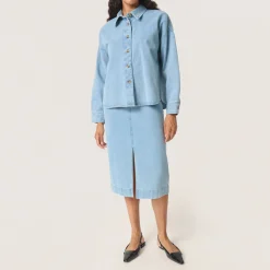 Best Annabeth Denim Overshirt Women Coats & Jackets