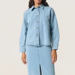 Best Annabeth Denim Overshirt Women Coats & Jackets