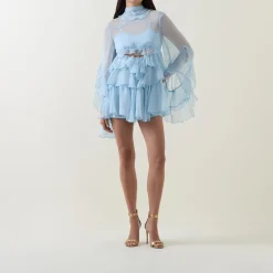 Sale Anyssa Ruffle Mini Dress Women Dresses